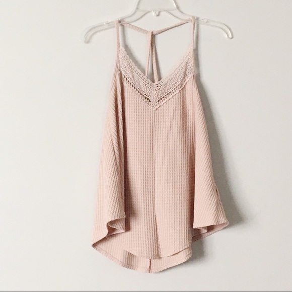 Wild Blue Tops - Wild Blue Waffle Knit Tank Top M